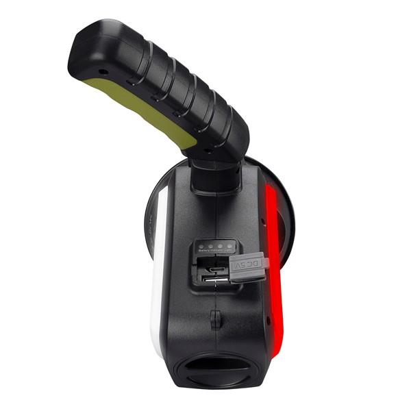 S-link SL-F894 5W LED+18 Beyaz+ 18 Kırmızı Ledli Işık Modlu Döner Kollu USBŞarjlı Elfeneri