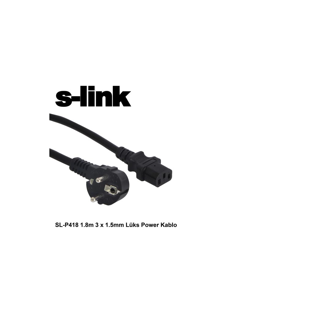 S-LINK SL-P418, Power Kablosu, 1.5mm, 1.8mt