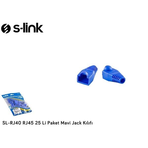 S-link SL-RJ40 RJ45 25 Li Paket Mavi Jack Kılıfı