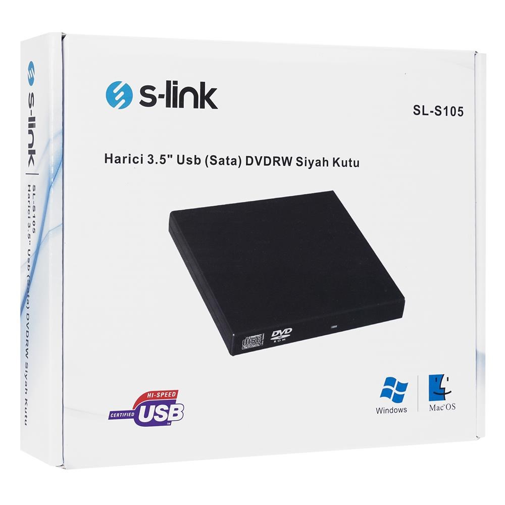S-link SL-S105 Harici Usb (Sata) DVDRW Siyah Kutu