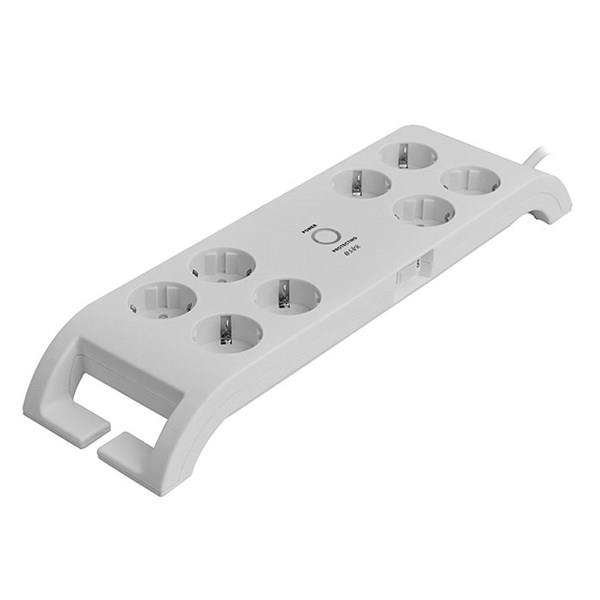 S-link SPG3080 2m 3G1.5mm2 900 Joule 8Li Akım Korumalı Beyaz Priz