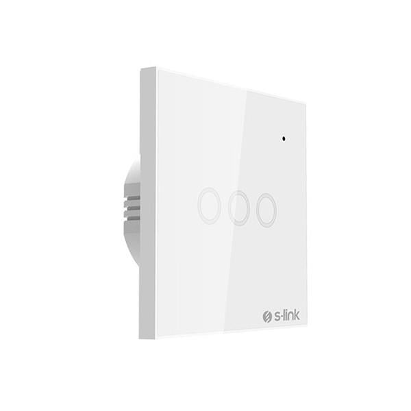 S-Link Swapp SL-EG33 Kablosuz ve Dokunmatik Aydınlatma Anahtarı 3'Lü Wifi TUYA Destekli