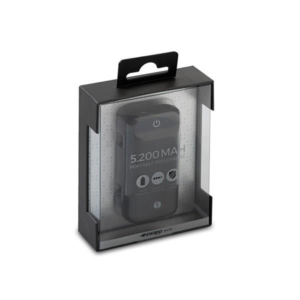 S-Link Swapp SWP-52 5200mAh Powerbank Dokunmatik Led Lamba Siyah Taşınabilir Pil Şarj Cihazı