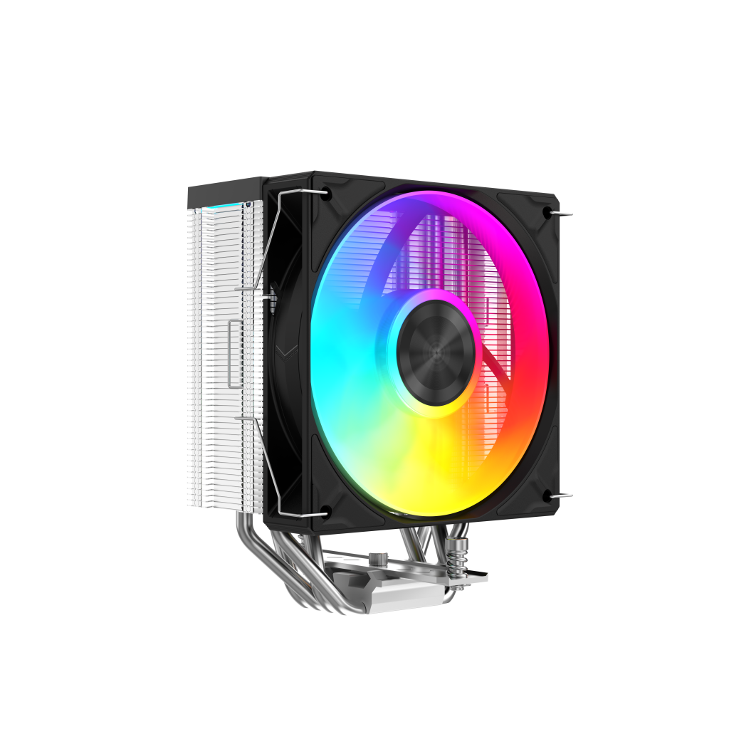 SAMA A40L, Black, 1x120mm ARGB Fan, Kule Tipi Hava Soğutma, 4 adet Gelişmiş Kompozit Isı Borusu, CPU Fan (AMD ve INTEL Tüm işlemciler ile uyumlu)