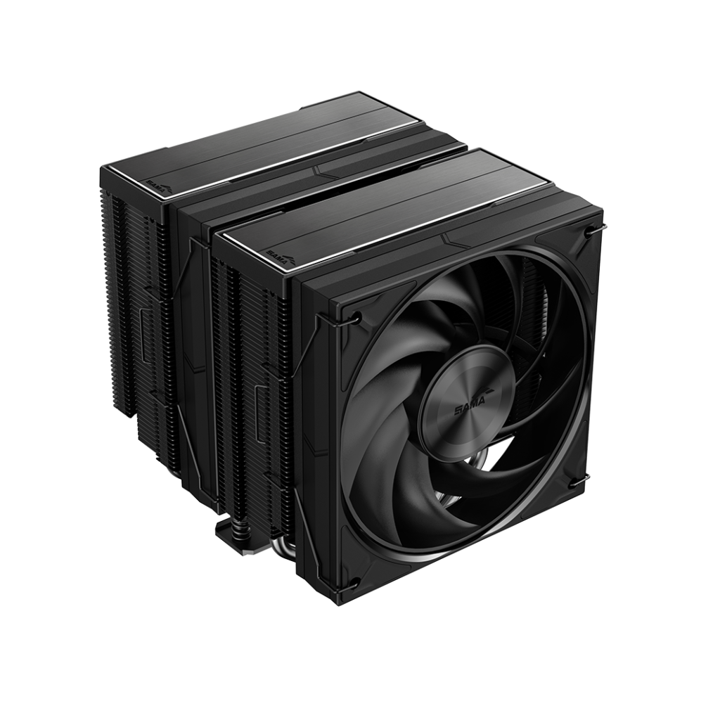 SAMA A60B, Black, 2x120mm MONO Fan, Kule Tipi Hava Soğutma, 6 adet Gelişmiş Siyah Kaplamalı Bakır Isı Borusu, CPU Fan (AMD ve INTEL Tüm işlemciler ile uyumlu)