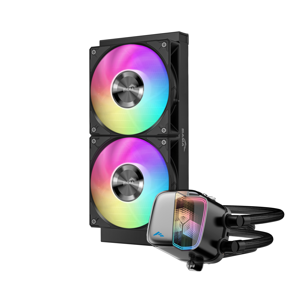 SAMA L70-240BK, Black, 240mm, 2x120mm ARGB Fan, CPU Sıvı Soğutma