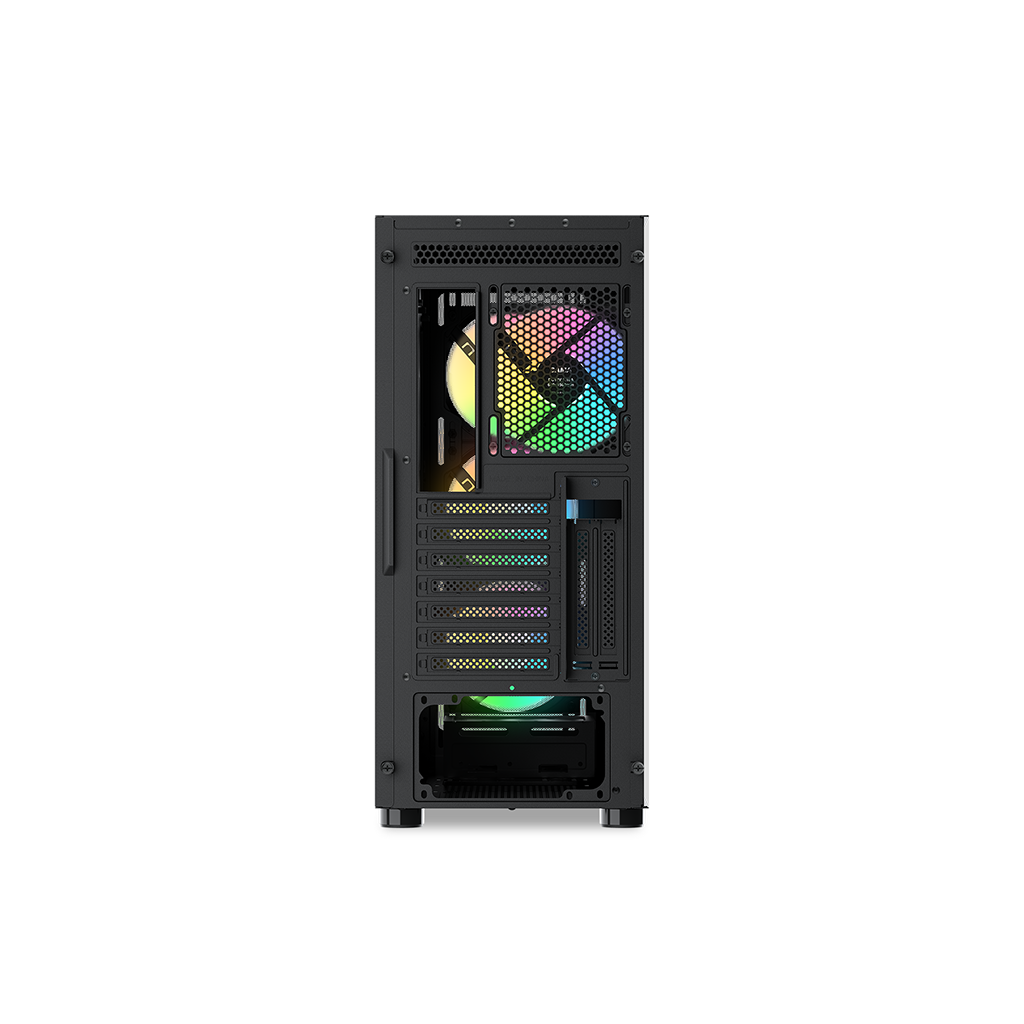 SAMA S40BK Black, H700BK 700W, 80 PLUS, Tempered Glass Panel, Mesh Ön Panel, Type-C, 4x120mm ARGB Fan, ATX, GAMING KASA