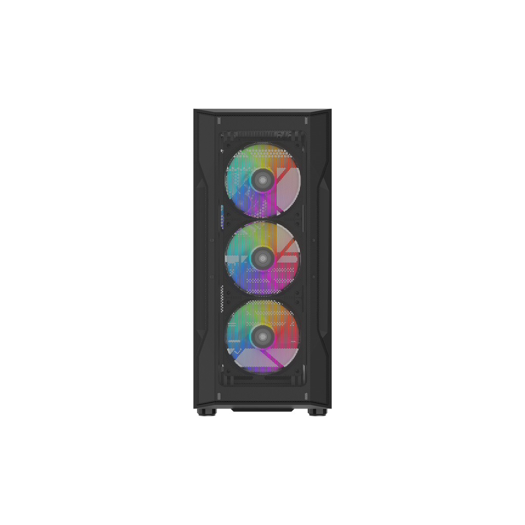 SAMA S40BK Black, H700BK 700W, 80 PLUS, Tempered Glass Panel, Mesh Ön Panel, Type-C, 4x120mm ARGB Fan, ATX, GAMING KASA