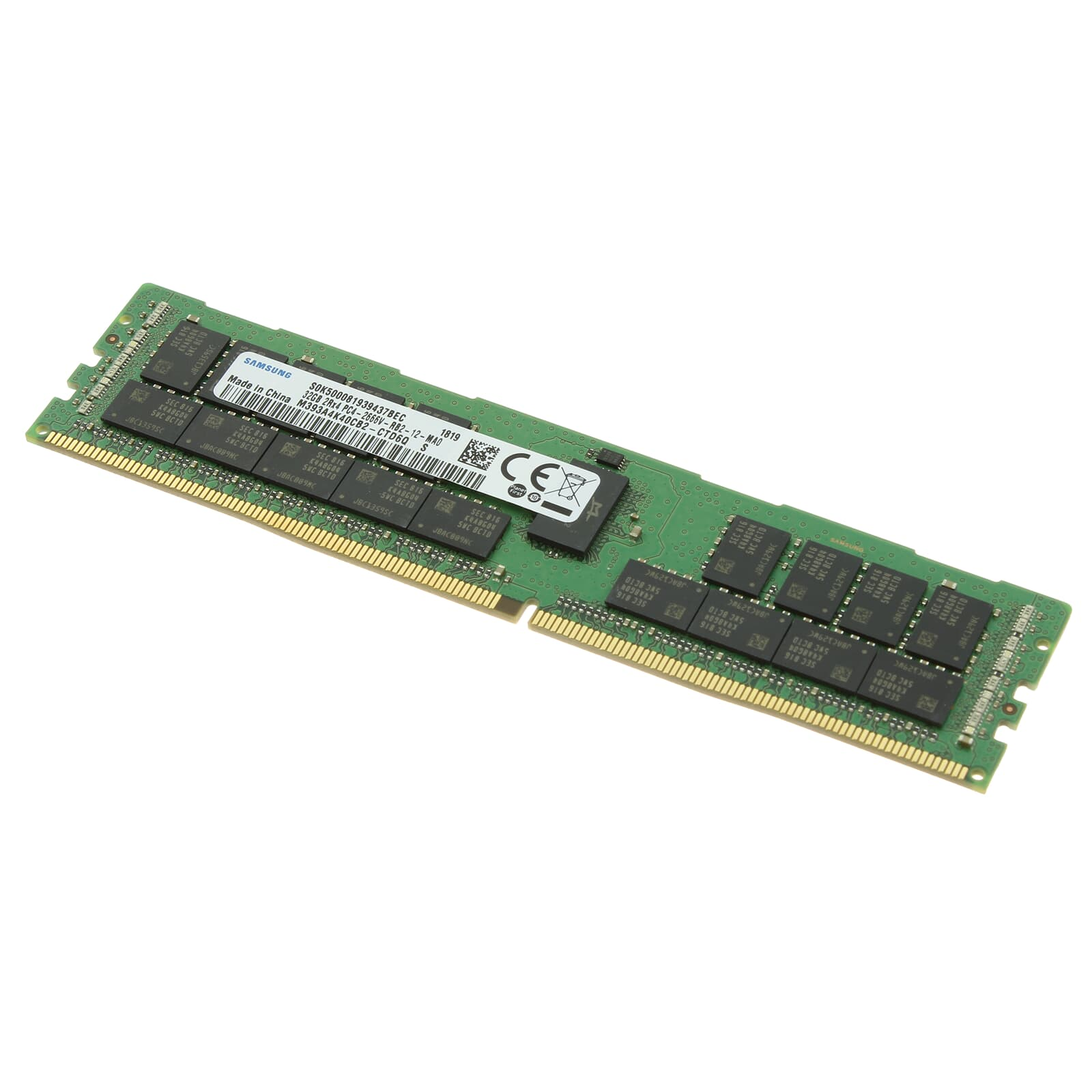 SAMSUNG 32GB DDR4 ECC RDIMM 2666MHz 2Rx4 SUNUCU RAM M393A4K40CB2-CTD6Q