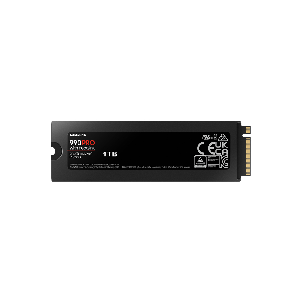 SAMSUNG MZ-V9P1T0CW, 990 PRO, 1TB, 7450/6900, Gen4, NVMe PCIe M.2 2280, SSD (Soğutuculu) (Türkiye Distribütörü Garantili)