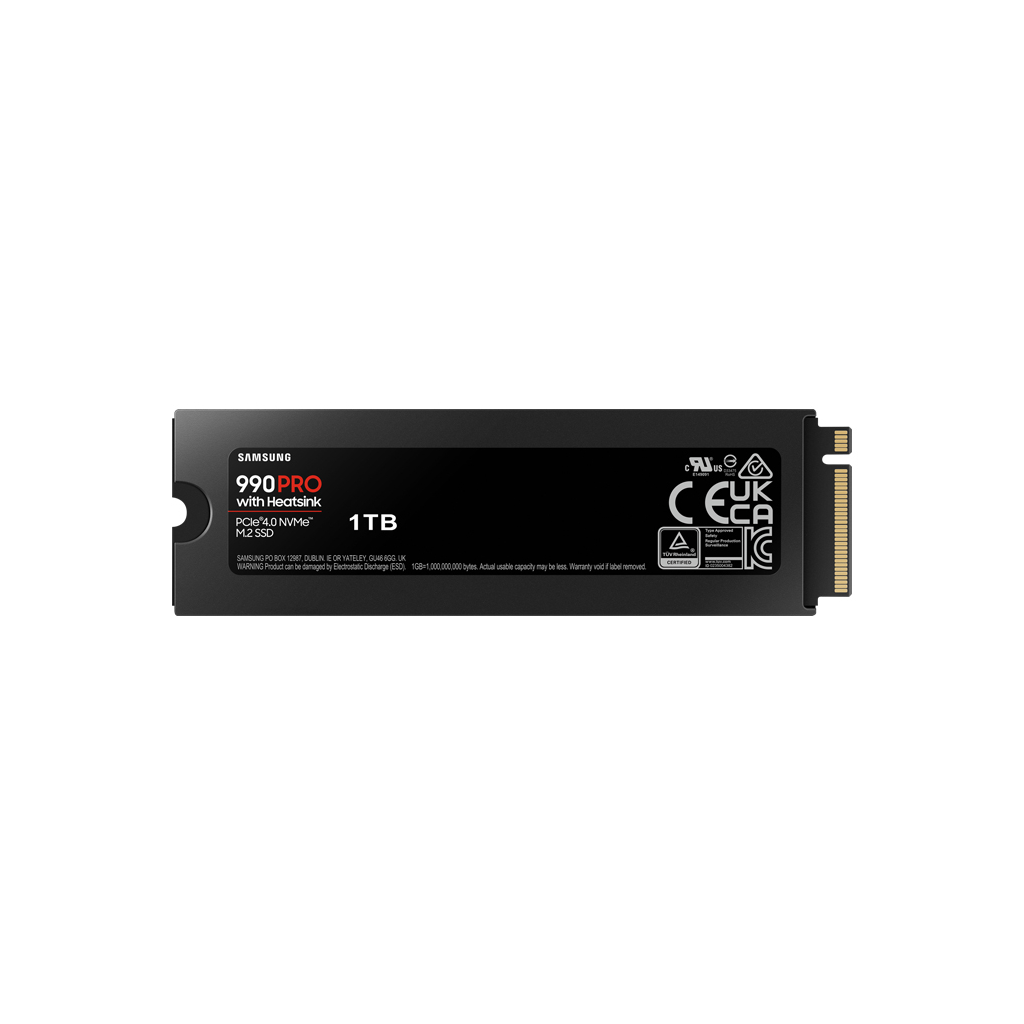 SAMSUNG MZ-V9P1T0CW, 990 PRO, 1TB, 7450/6900, Gen4, NVMe PCIe M.2 2280, SSD (Soğutuculu) (Türkiye Distribütörü Garantili)