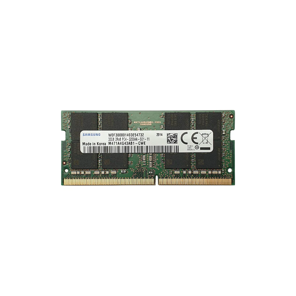Samsung SAMSO3200/32, 32GB, DDR4, 3200MHz,  1.2V Notebook Ram (M471A4G43AB1-CWE)