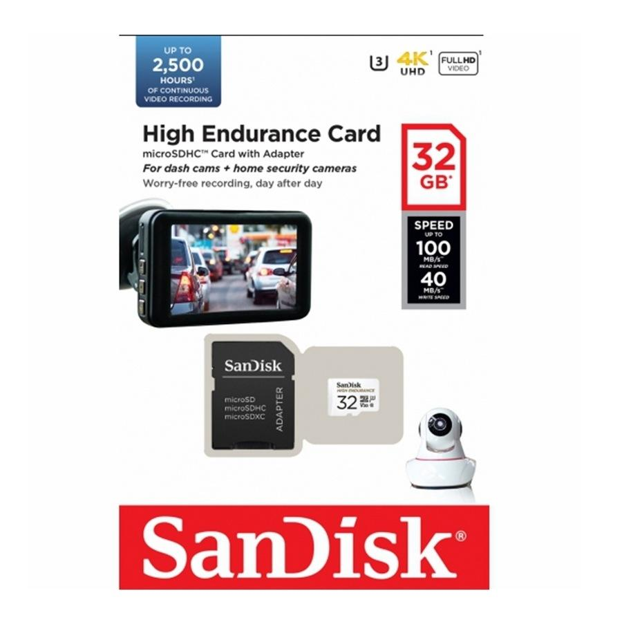 SANDISK 32GB High Endurance SDSQQNR-032G-GN6IA 100MB/s microSDHC Hafıza Kartı
