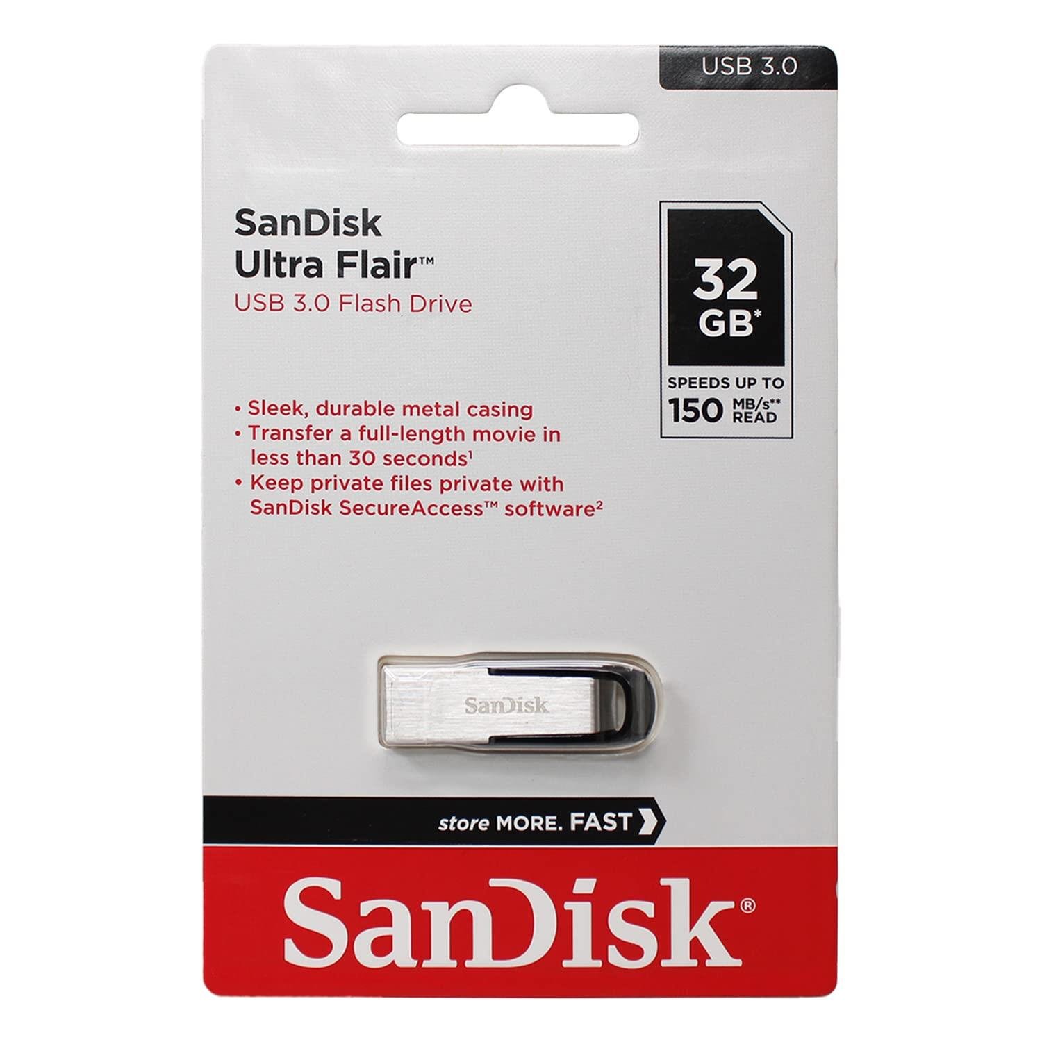 Sandisk SDCZ73-032G-G46 32GB Ultra Flair Metal 3.0 USB Flash Bellek BlackSANDISKUSB BellekB05819