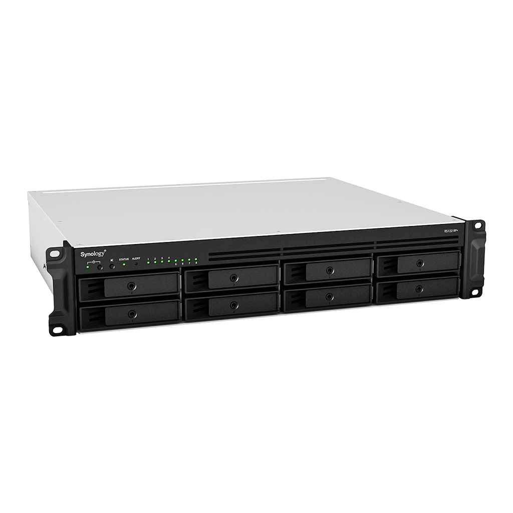 SYNOLOGY 8diskli Ryzen V1500B 4GB RAM-Gigabit Rack Nas Server RS1221RP PLUS