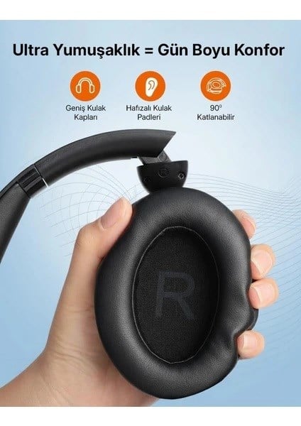 TAOTRONICS TT-BH1119 Aktif Gürültü Engelleyici Kulak Üstü Kulaklık