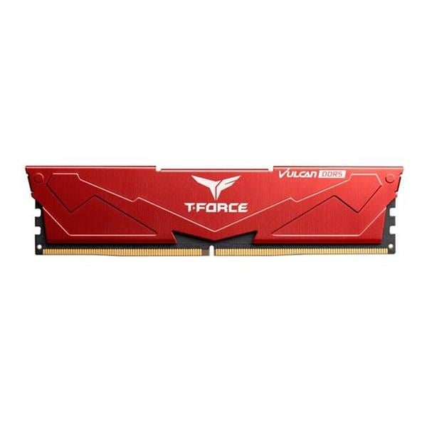 TEAM 16GB DDR5 6000MHZ CL38 PC RAM T-FORCE VULCAN RED FLRD516G6000HC38G01