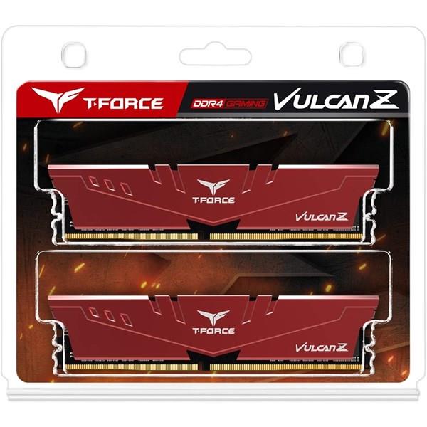 TEAM 32GB (2X 16GB) DDR4 3200MHZ CL16 DUAL KIT PC RAM T-FORCE VULCAN Z RED TLZRD432G3200HC16FDC01