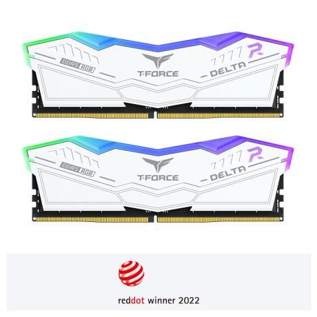 TEAM 32GB (2X 16GB) DDR5 5600MHZ CL38 RGB DUAL KIT PC RAM T-FORCE DELTA FF4D532G5600HC38GDC01 BEYAZ