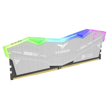 TEAM 32GB (2X 16GB) DDR5 6000MHZ CL38 RGB DUAL KIT PC RAM T-FORCE DELTA RGB ECO SILVER FF2D532G6000HC38JDC01