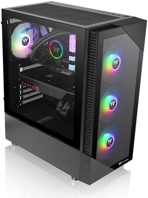 THERMALTAKE 650W 80+ View 200 TG CA-3X3-65M1WE-00 4-ARGB Fanlı Gaming Mid-Tower PC Kasası