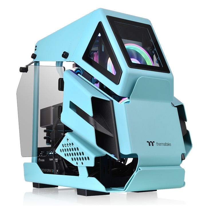 THERMALTAKE AH T200 CA-1R4-00SBWN-00 Gaming Mid-Tower PC Kasası Turkuaz