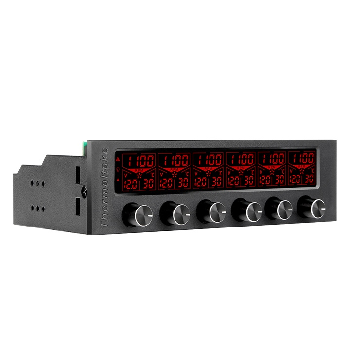 THERMALTAKE Commander F6 AC-024-BN1NAN-A1 RGB LCD Ekranlı Multi Fan Kontrol Ünitesi