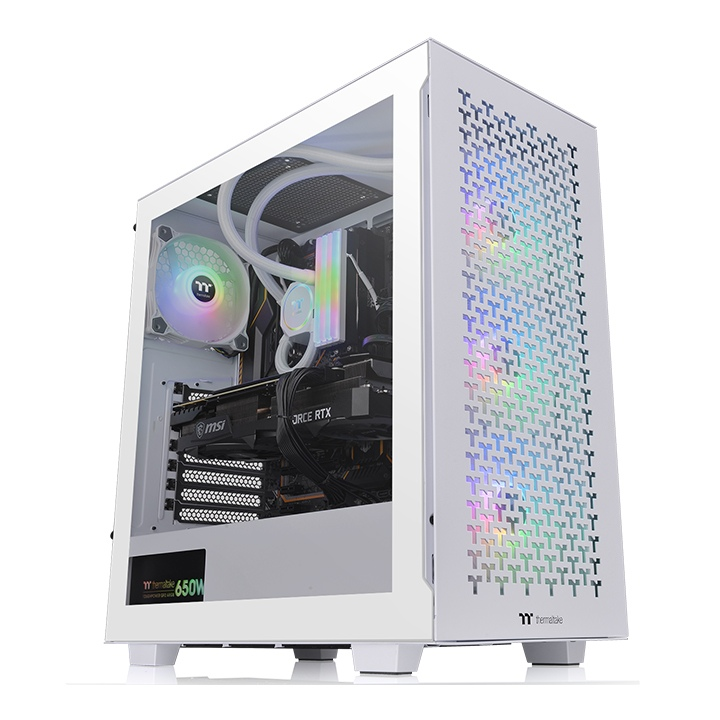 THERMALTAKE V350 TG CA-1S3-00M6WN-03 4-ARGB Fanlı Gaming Mid-Tower PC Kasası Beyaz