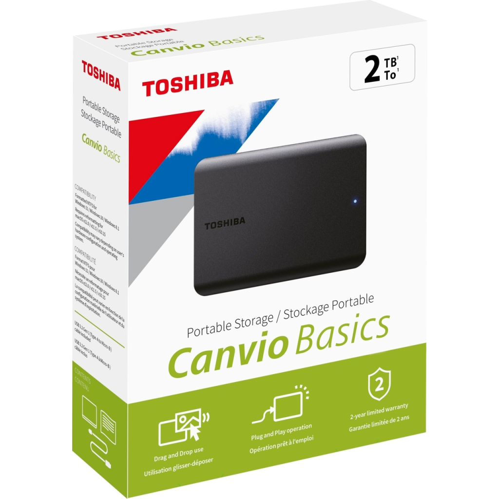TOSHIBA HDTB520EK3AA, Canvio Ready, 2TB, 2.5