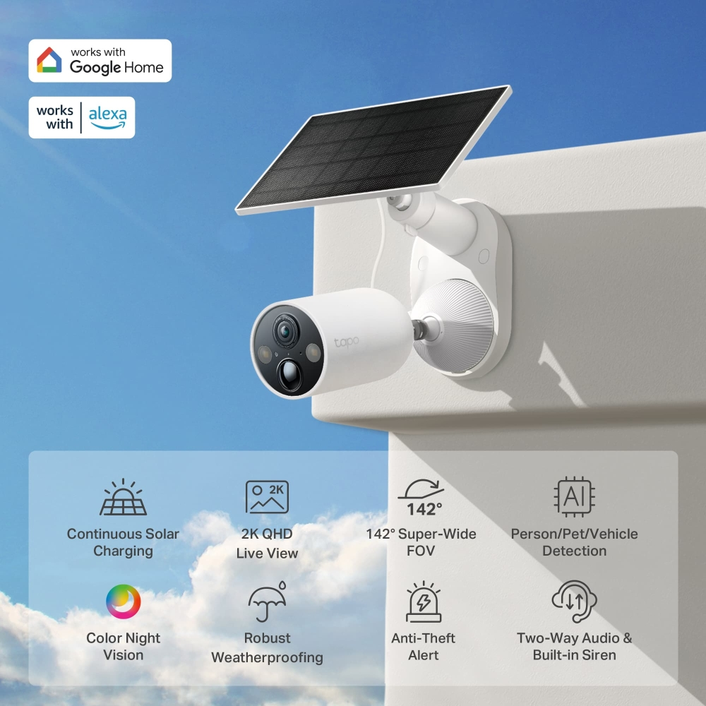 TP-LINK 3MP Bullet Güneş Enerjili Wıfı Kablosuz IP Kamera TC85-KIT