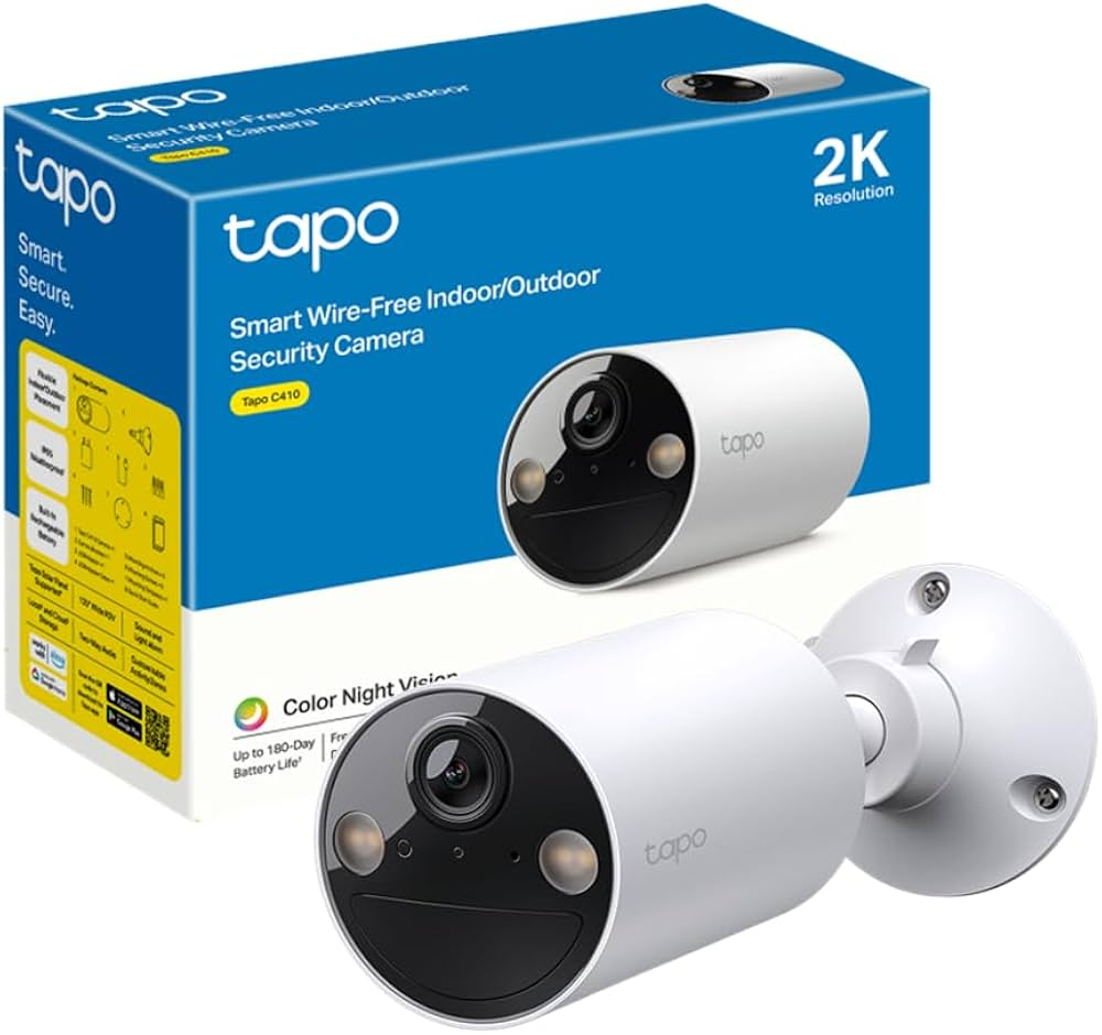 TP-LINK 3MP Bullet Kablosuz Pilli Dış Mekân IP Kamera Tapo C410