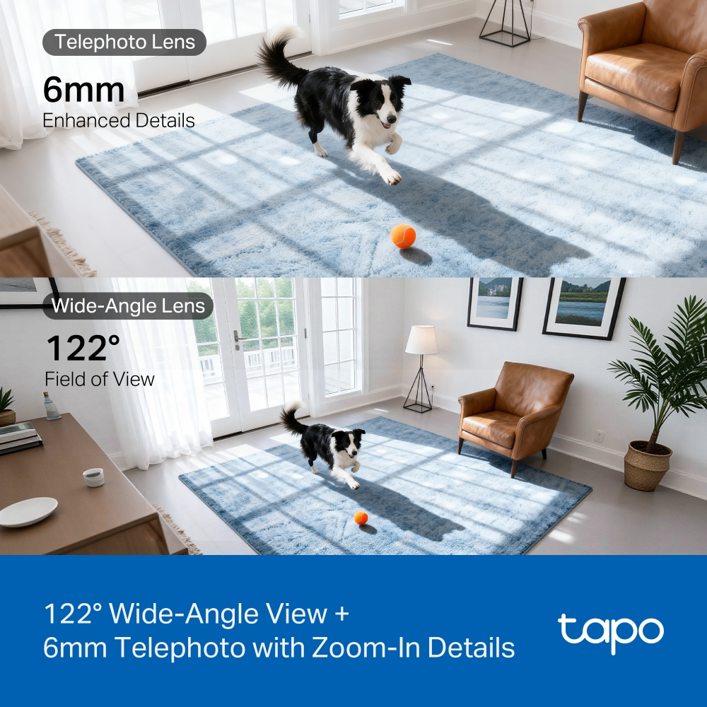 TP-LINK 3MP Çift Lensli Wıfı Kablosuz Pan/Tilt IP Kamera Tapo C245D