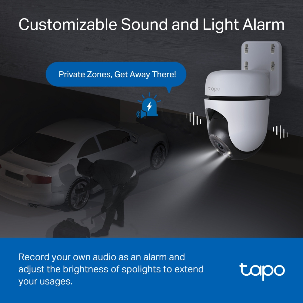 TP-LINK 3mp PT 3.9mm Wıfı Kablosuz Pan-Tilt IP Kamera Tapo C510W