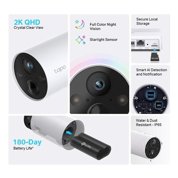 TP-LINK 4MP TAPO C420S2 Kablosuz Güvenlik Kamera Seti