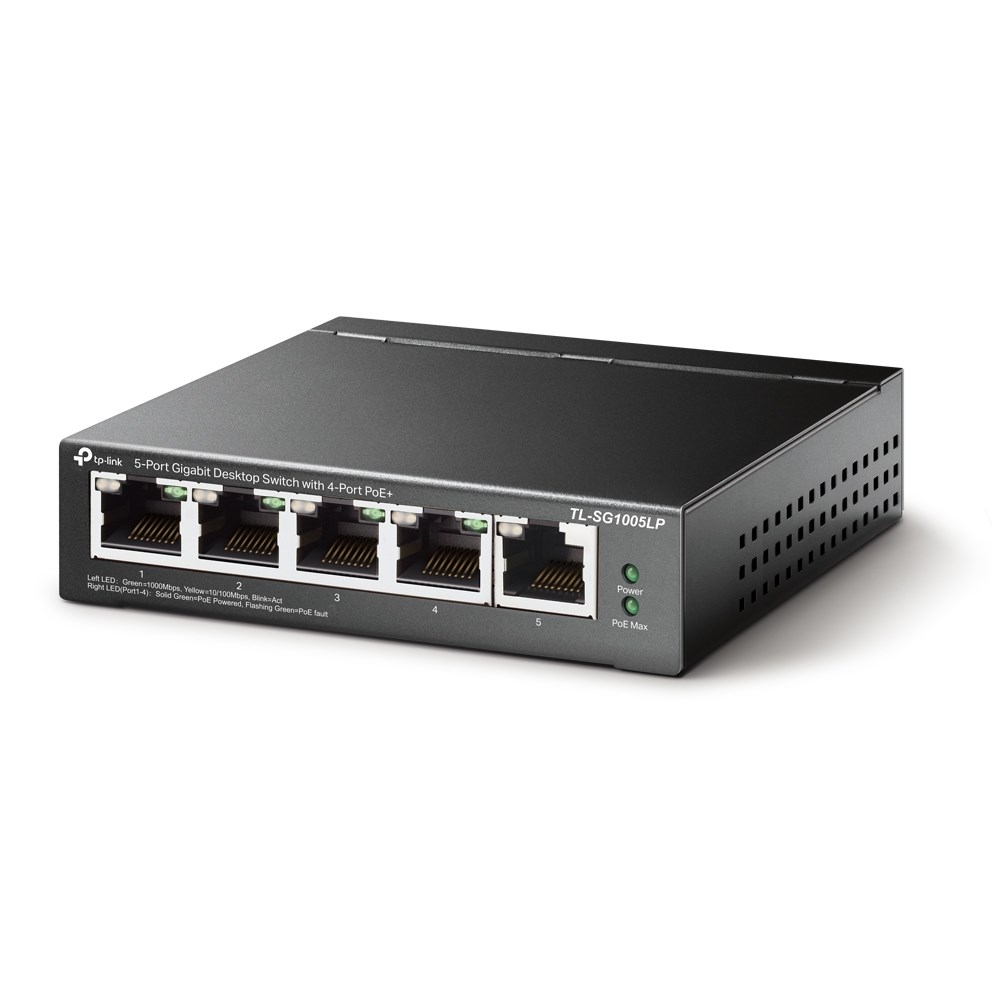 TP-LINK 4port PoE 40w Gigabit Switch TL-SG1005LP