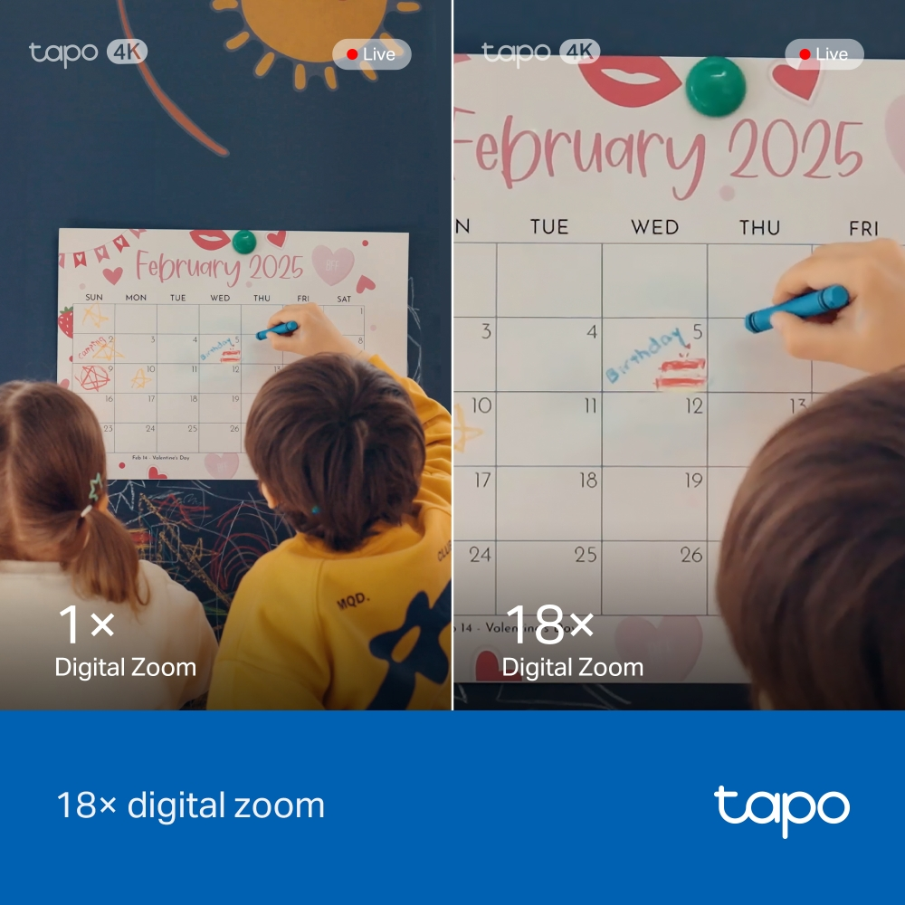 TP-LINK 8MP 4.3MM WIFI Kablosuz Pan/Tilt IP Kamera Tapo C260