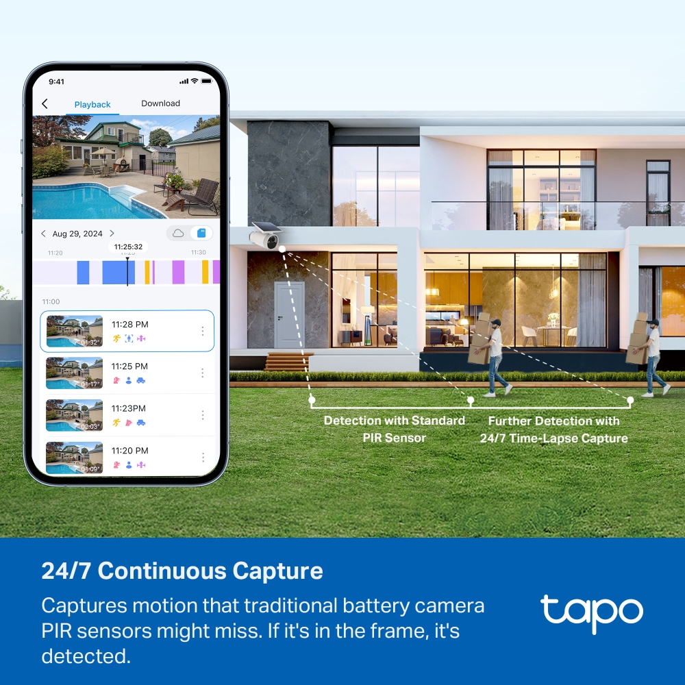 TP-LINK 8MP Bullet 3MM WIFI Kablosuz Güneş Panelli Pilli IP Kamera TAPO-C465