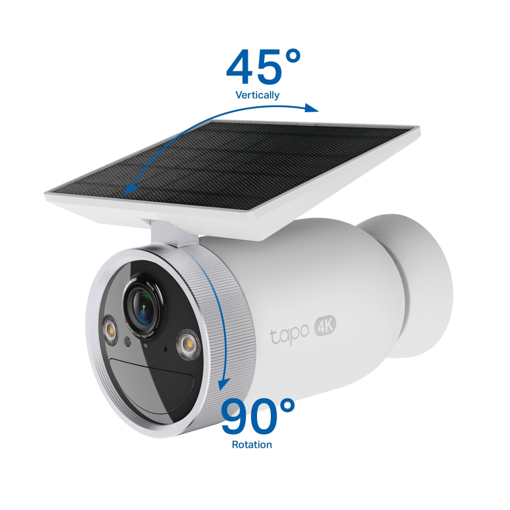 TP-LINK 8MP Bullet 3MM WIFI Kablosuz Güneş Panelli Pilli IP Kamera TAPO-C465