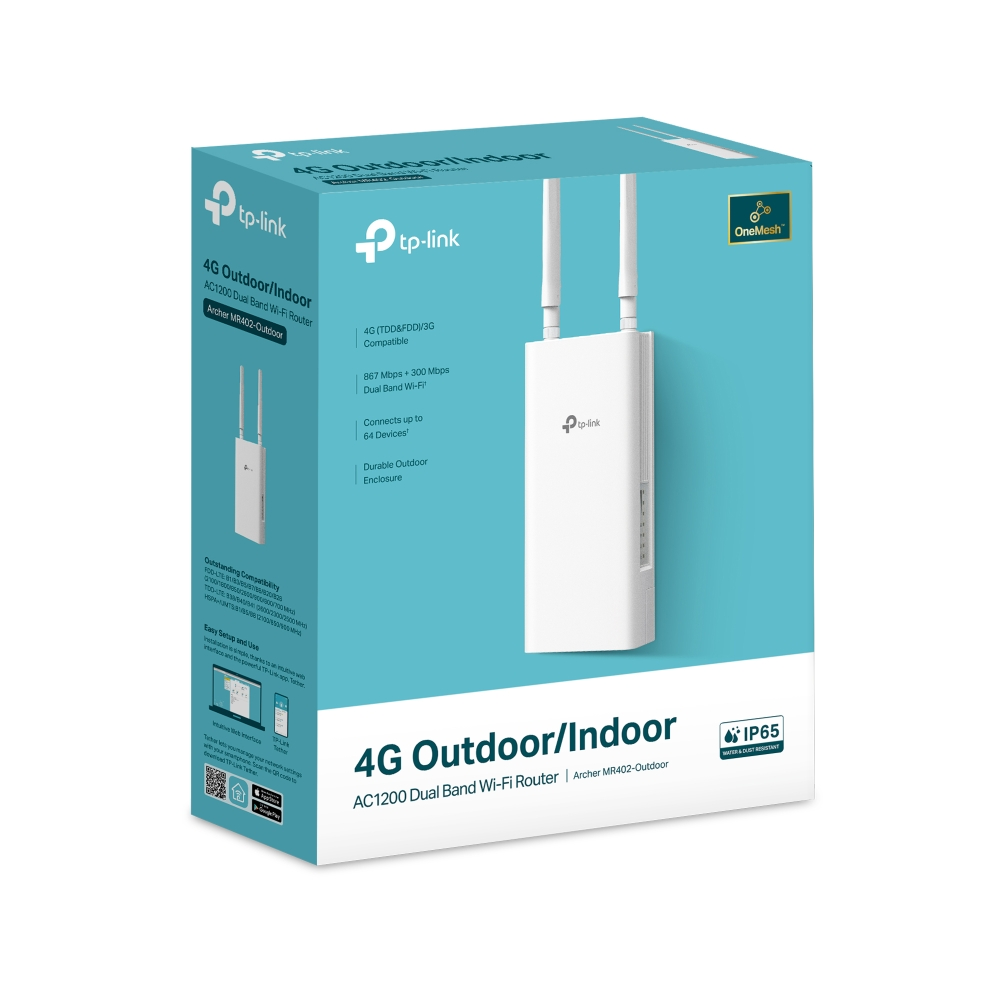 TP-LINK ARCHER MR402 OUTDOOR 4G LTE AC1200 Çift Bant Harici Access Point
