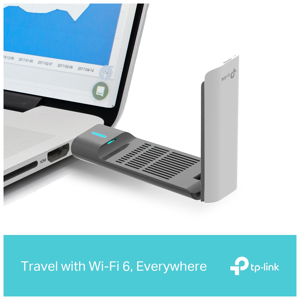 TP-LINK Archer TX50UH, AX3000 Yüksek Performanslı, Dual Band, WiFi 6, Kablosuz USB3.0 Adaptör
