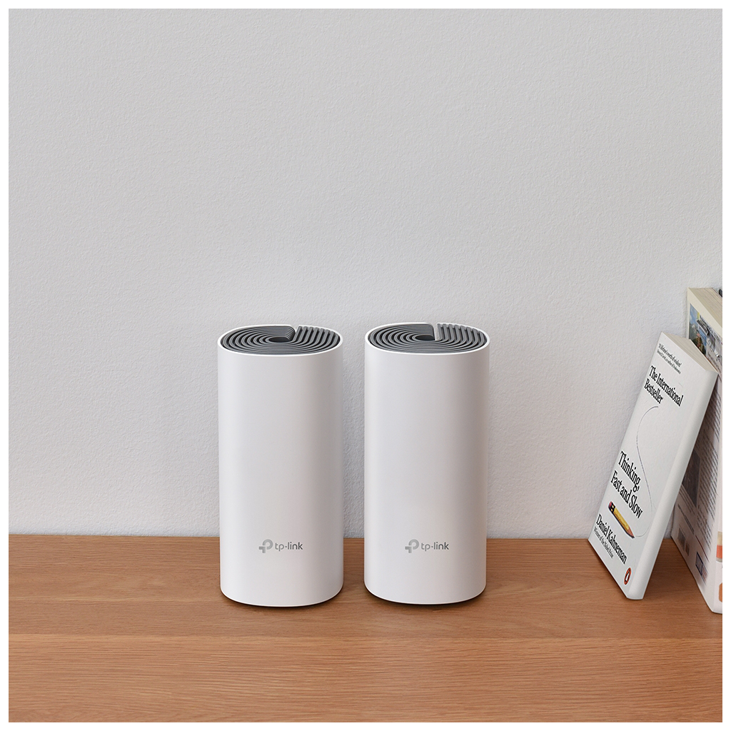 TP-LINK DECO-E4, AC1200, İkili Mesh, 300-867Mbps, Dual Band, 2Port Megabit Lan, 260m2 kapsama Alanı, Router, Geniş Alan İnternet Ağı Sağlayıcısı
