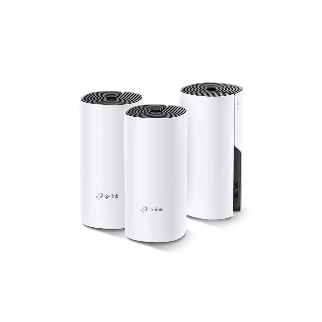 TP-LINK DECO-E4, AC1200, Üçlü Mesh, 300-867Mbps, Dual Band, 2Port Megabit Lan, 370m2 kapsama Alanı, Router, Geniş Alan İnternet Ağı Sağlayıcısı