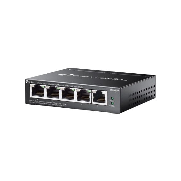 TP-LINK ES205GP 5 PORT YÖNETİLEBİLİR 65W POE SWITCH