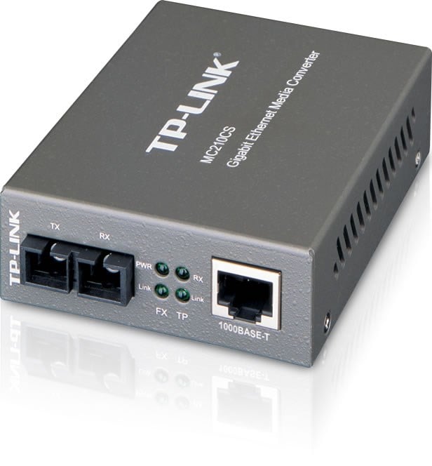 TP-LINK MC210CS Gigabit RJ45 to Single-Mode Fiber SC/UPC 1310nm 15km Medya Dönüştürücü