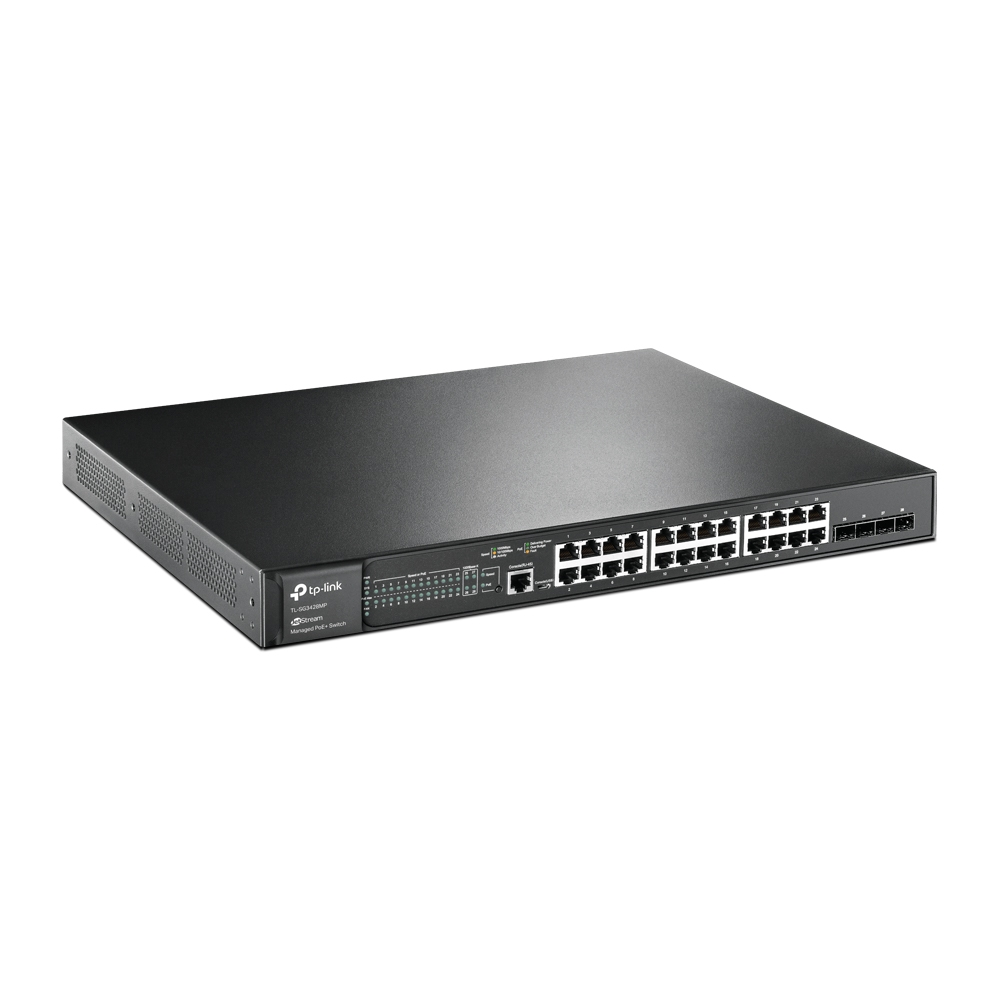 TP-LINK OMADA 24port 384w PoE+ 4xSFP GIGABIT  Yönetilebilir Switch TL-SG3428MP