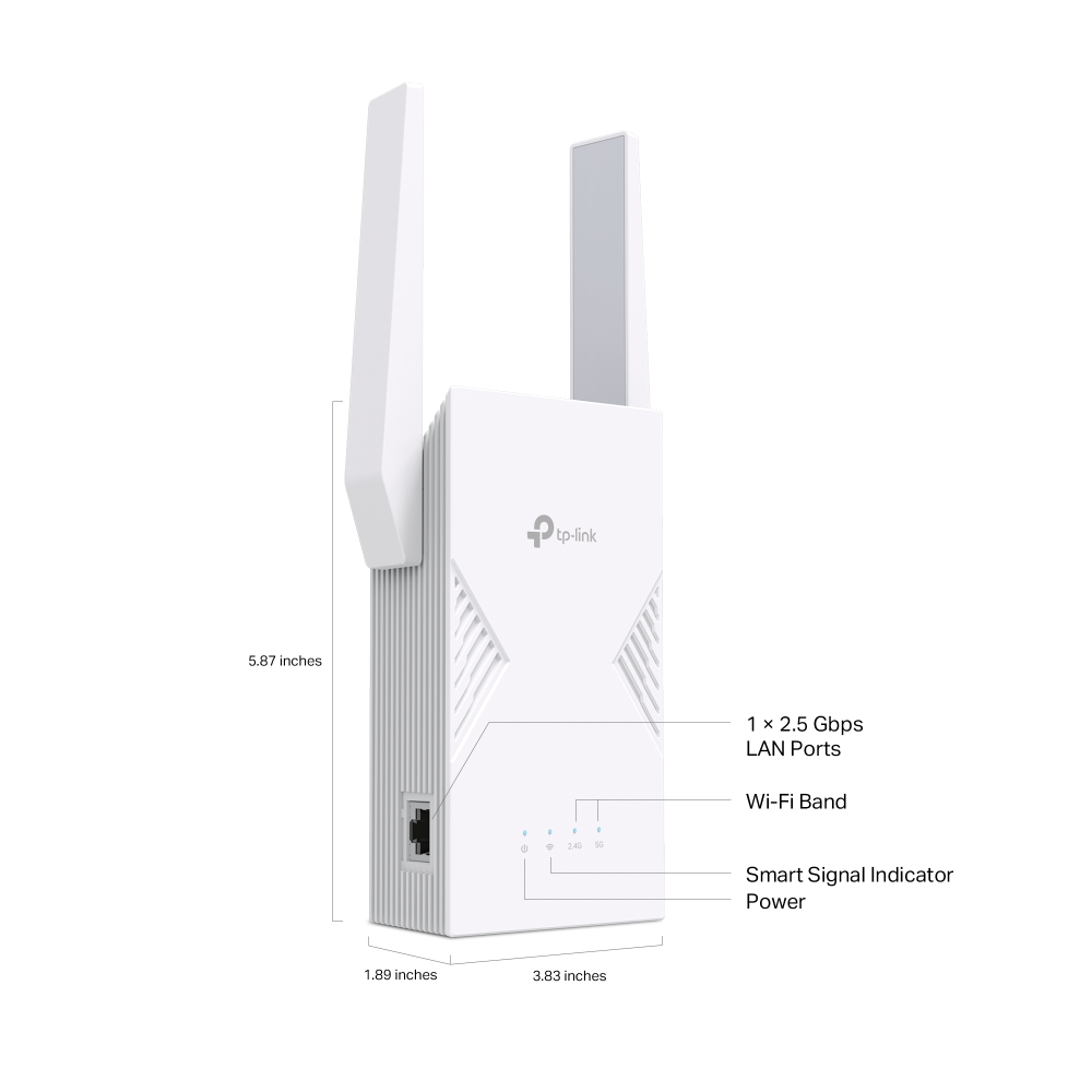TP-LINK RE235BE WIFI7 BE3600 Çift Bant Menzil Genişletici Priz Tip