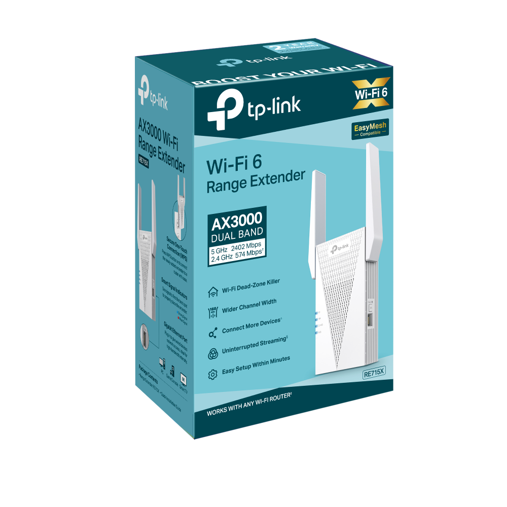 TP-LINK RE715X AX3000 Wıfı6 Mesafe Genişletici