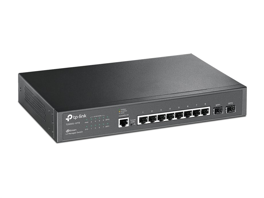 TP-LINK T2500G-10TS JETSTREAM 8 PORT GIGABIT L2 YÖNETİLEBİLİR SWITCH+2 SFP (TL-SG3210) 