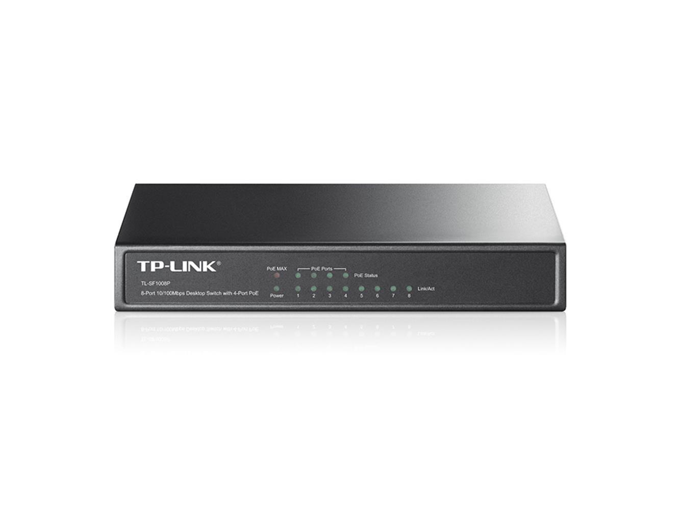 Tp-Link TL-SF1008P 8 Port 4 Port Poe+ 10-100 Mbps Switch Çelik Kasa 
