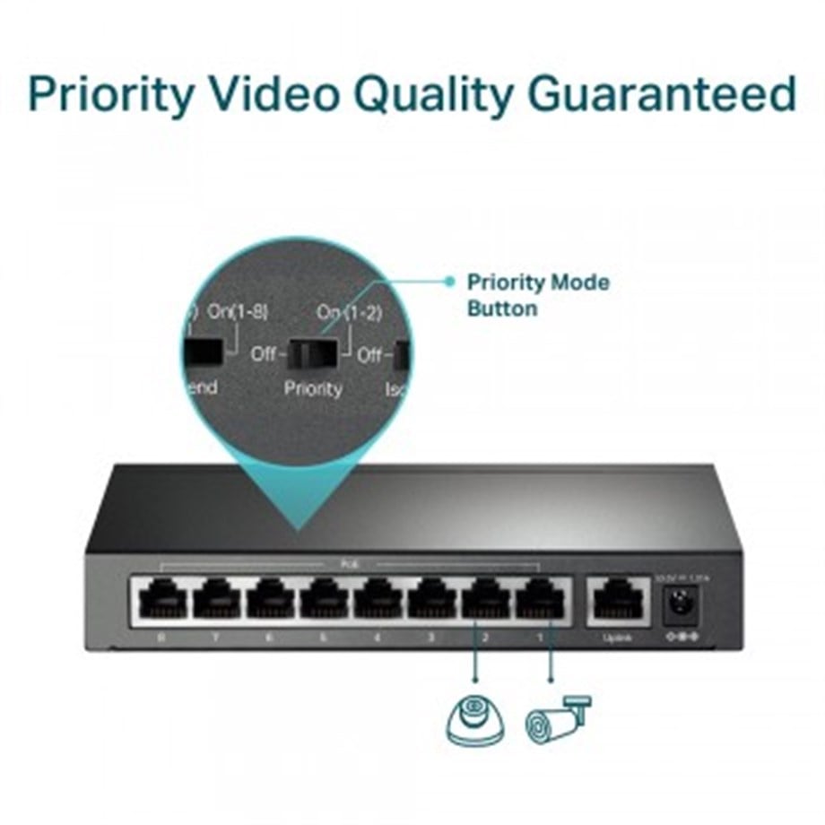 TP-LINK TL-SF1009P 8 PORT 10/100 SWITCH+8 POE 1XUPTp-LinkSwitchB04513